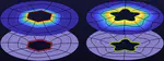 Protein-induced bilayer deformations
